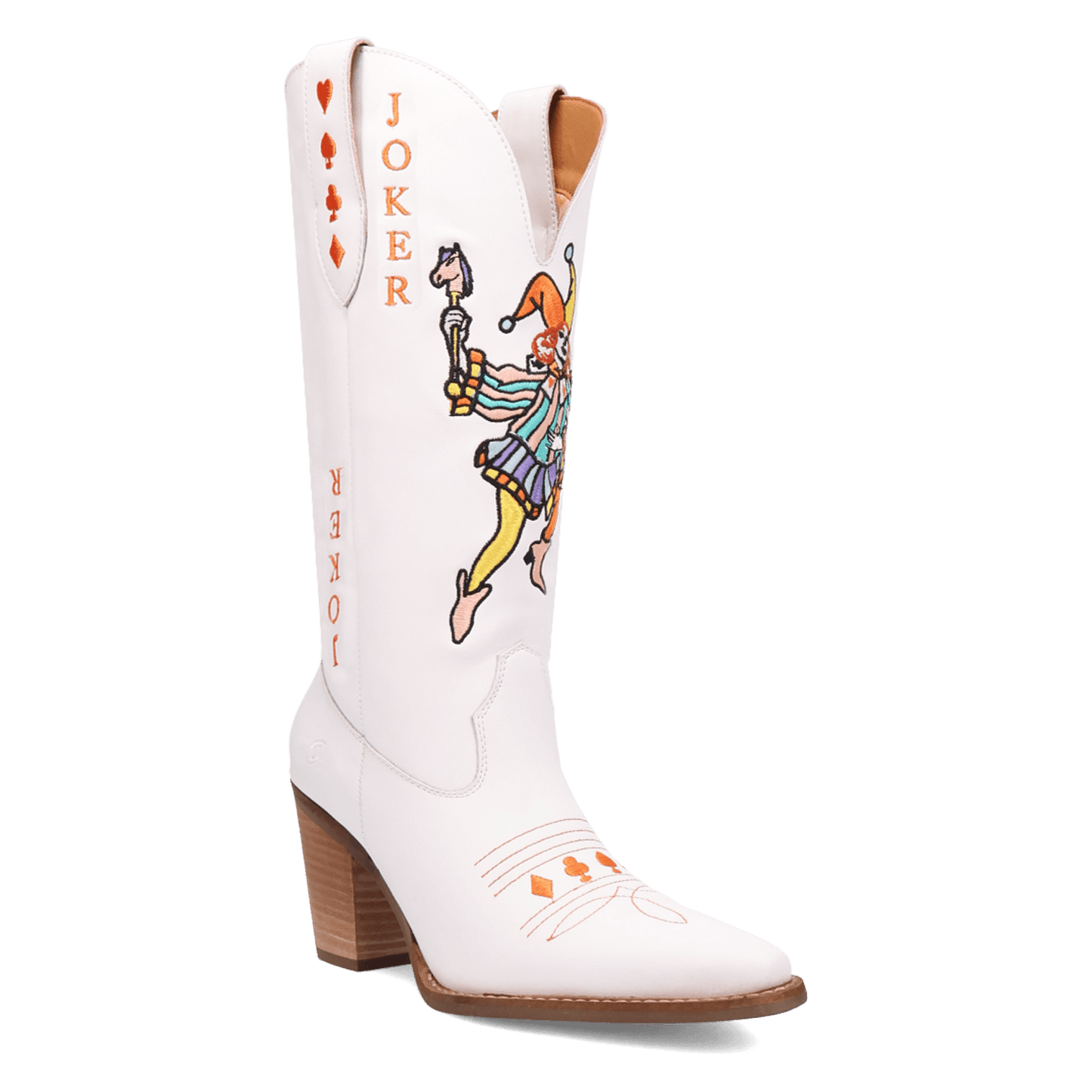 Women's Dingo Joker Leather Boot - White - DI2255-WH