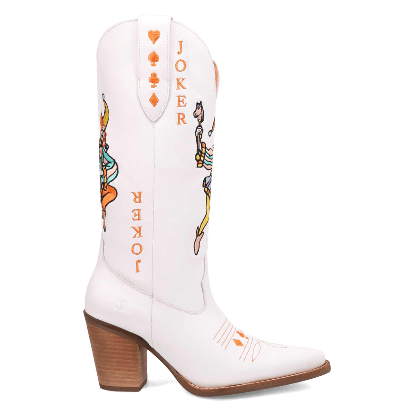 Women's Dingo Joker Leather Boot - White - DI2255-WH