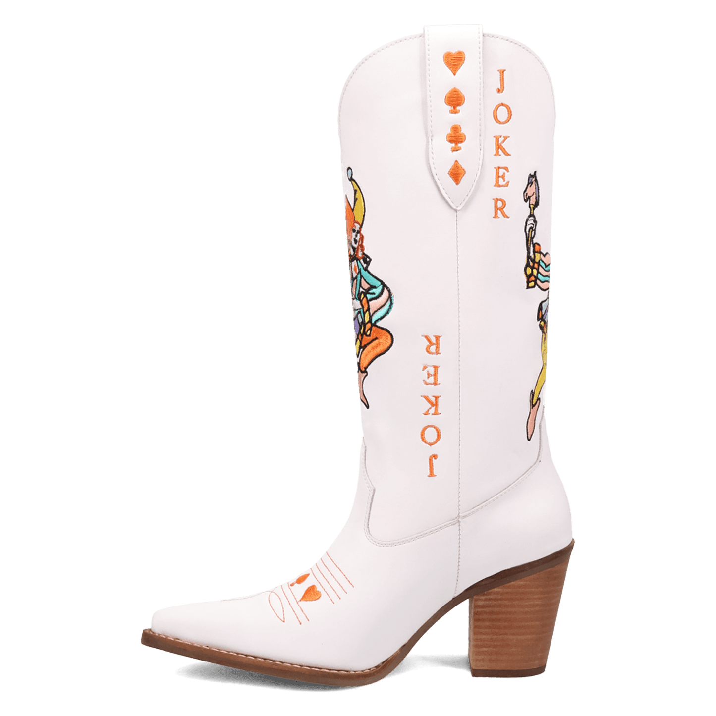 Women's Dingo Joker Leather Boot - White - DI2255-WH