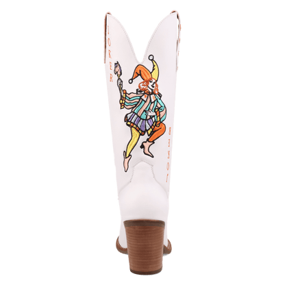 Women's Dingo Joker Leather Boot - White - DI2255-WH