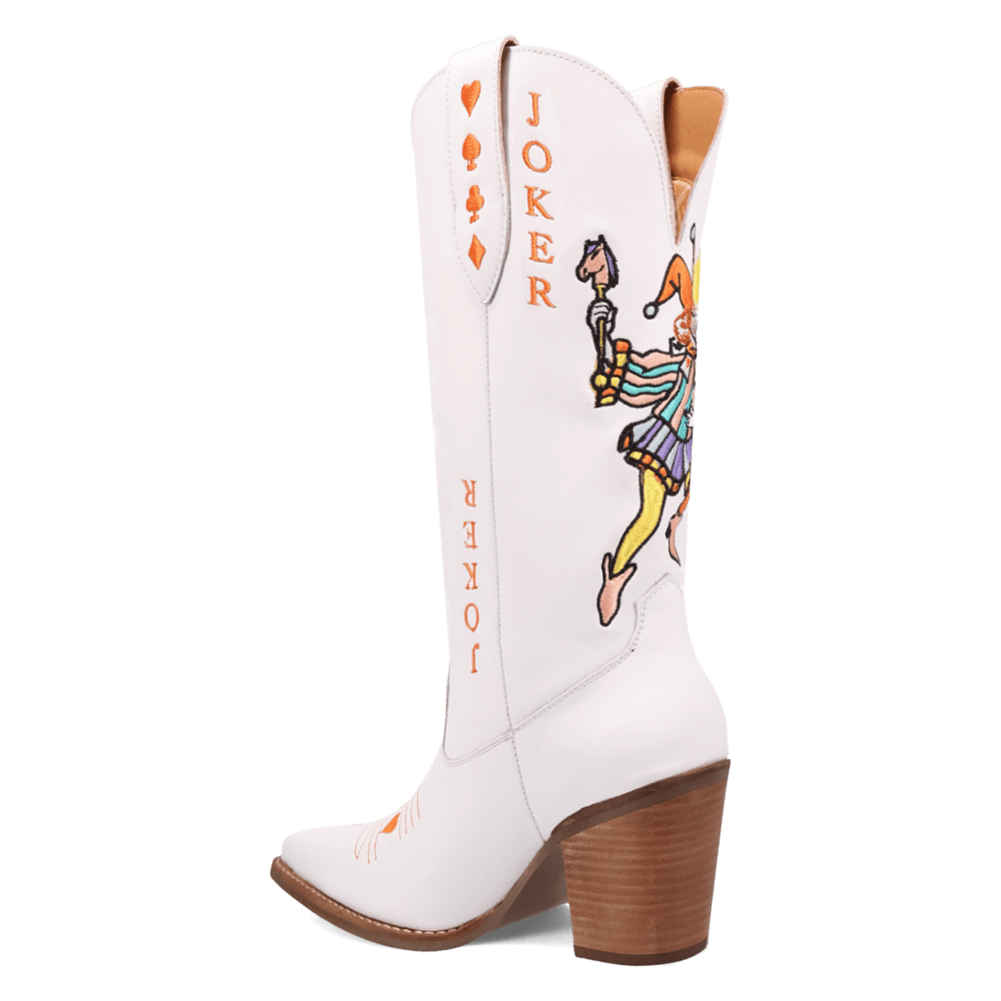 Women's Dingo Joker Leather Boot - White - DI2255-WH