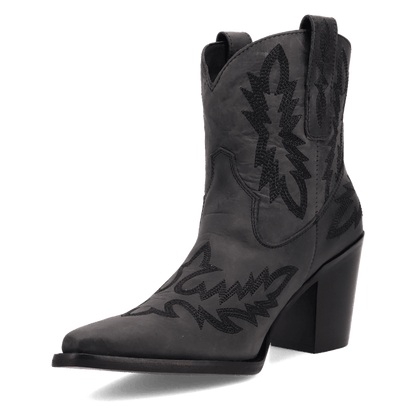 Women's Dingo Rocky Top Leather Bootie - Black - DI2272-BK
