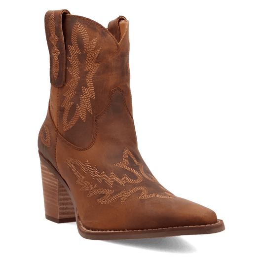 Women's Dingo Rocky Top Leather Bootie - Brown - DI2272-BN