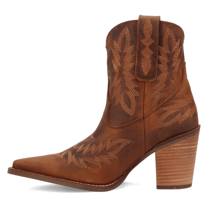 Women's Dingo Rocky Top Leather Bootie - Brown - DI2272-BN