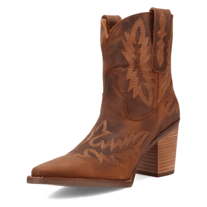 Women's Dingo Rocky Top Leather Bootie - Brown - DI2272-BN