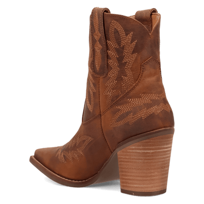 Women's Dingo Rocky Top Leather Bootie - Brown - DI2272-BN
