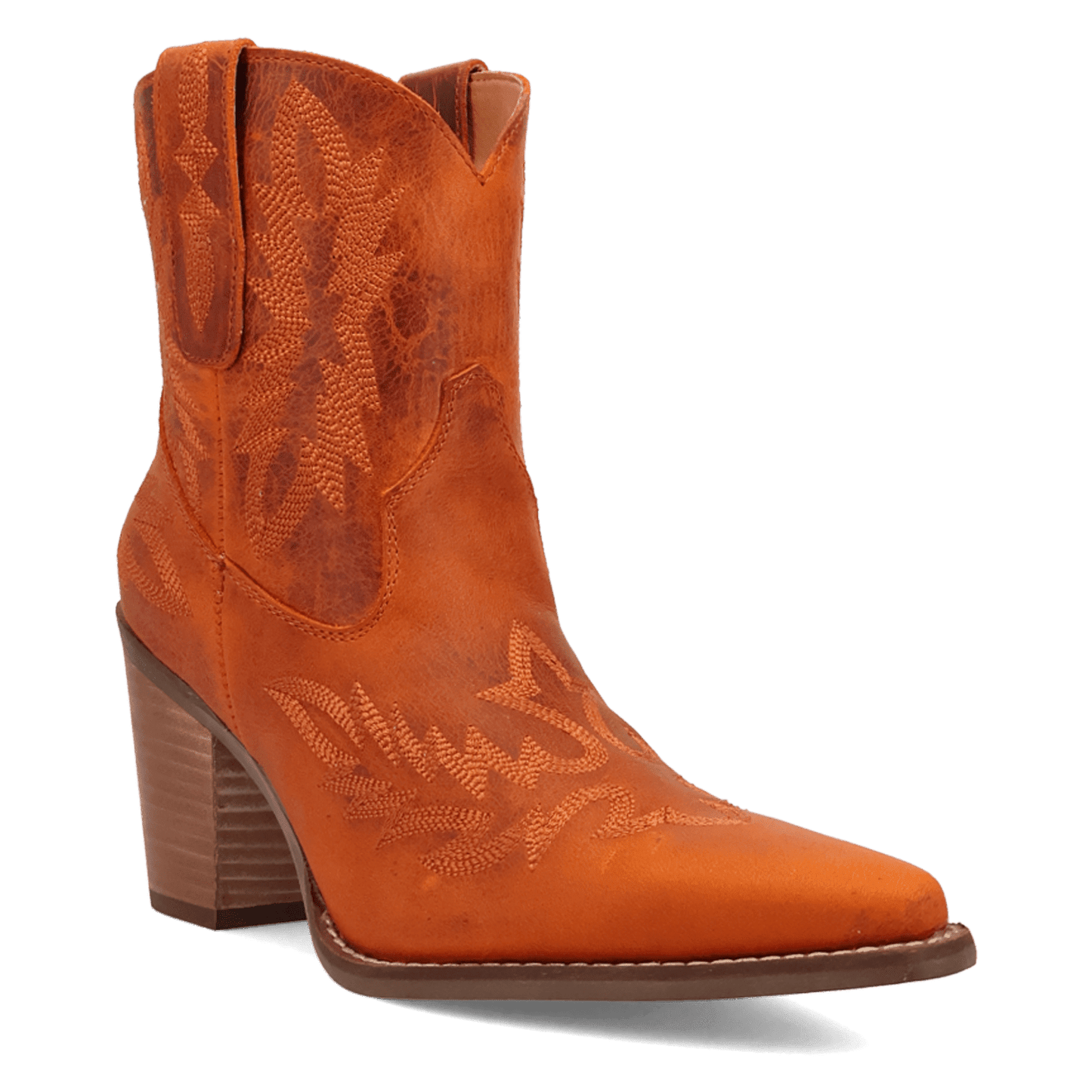 Women's Dingo Rocky Top Leather Bootie - Rust - DI2272-BN82