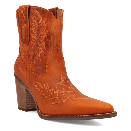 Women's Dingo Rocky Top Leather Bootie - Rust - DI2272-BN82