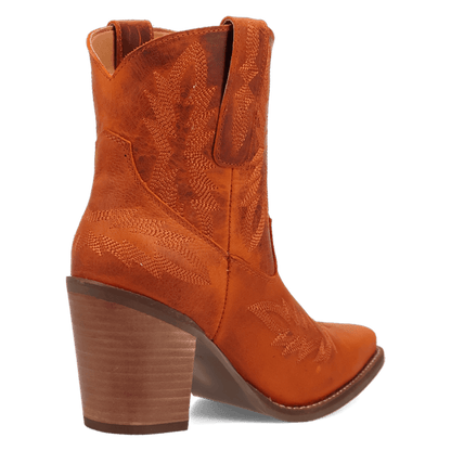 Women's Dingo Rocky Top Leather Bootie - Rust - DI2272-BN82