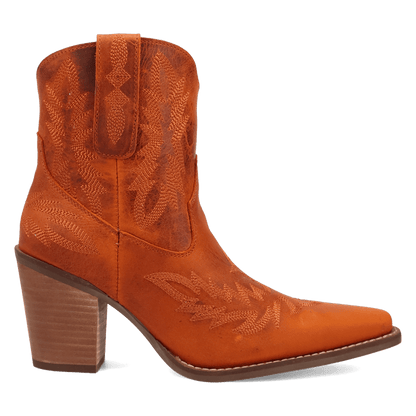 Women's Dingo Rocky Top Leather Bootie - Rust - DI2272-BN82