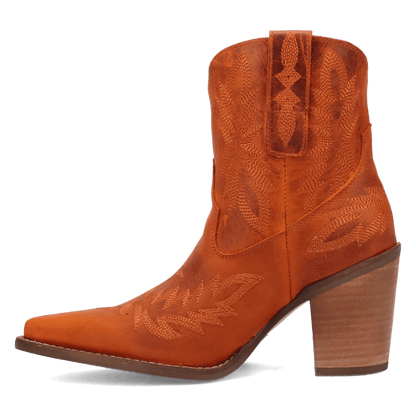 Women's Dingo Rocky Top Leather Bootie - Rust - DI2272-BN82