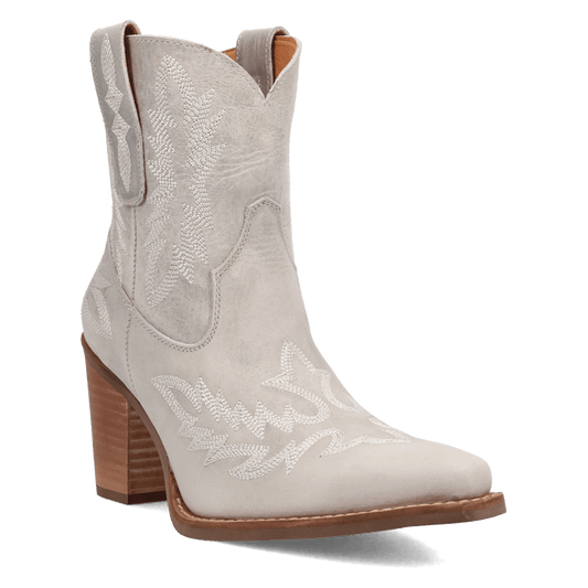 Women's Dingo Rocky Top Leather Bootie - White - DI2272-WH