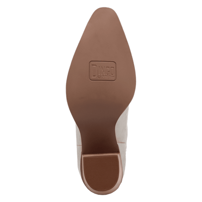 Women's Dingo Rocky Top Leather Bootie - White - DI2272-WH