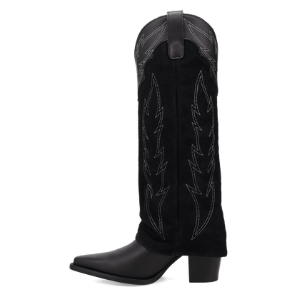 Women's Dingo Wild Fire  Leather Boot - Black - DI2280-BK
