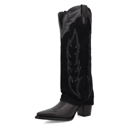 Women's Dingo Wild Fire  Leather Boot - Black - DI2280-BK