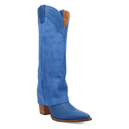 Women's Dingo Wild Fire  Leather Boot - Blue - DI2280-BL