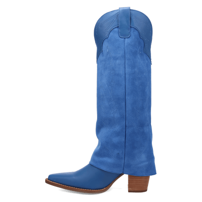 Women's Dingo Wild Fire  Leather Boot - Blue - DI2280-BL