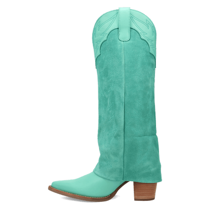 Women's Dingo Wild Fire  Leather Boot - Green - DI2280-GN
