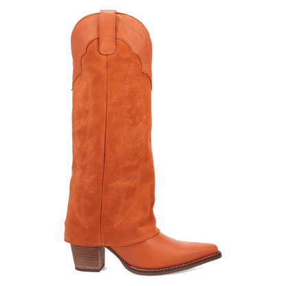 Women's Dingo Wild Fire  Leather Boot - Orange - DI2280-OR