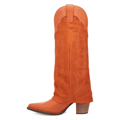 Women's Dingo Wild Fire  Leather Boot - Orange - DI2280-OR