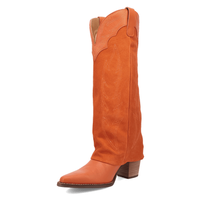 Women's Dingo Wild Fire  Leather Boot - Orange - DI2280-OR