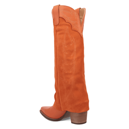 Women's Dingo Wild Fire  Leather Boot - Orange - DI2280-OR