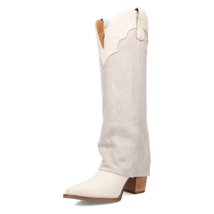 Women's Dingo Wild Fire  Leather Boot - White - DI2280-WH