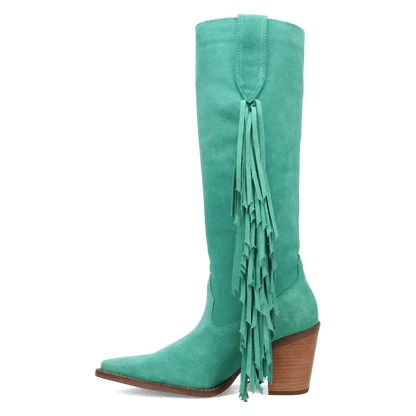 Women's Dingo Twister Leather Boot - Green - DI2282-GN