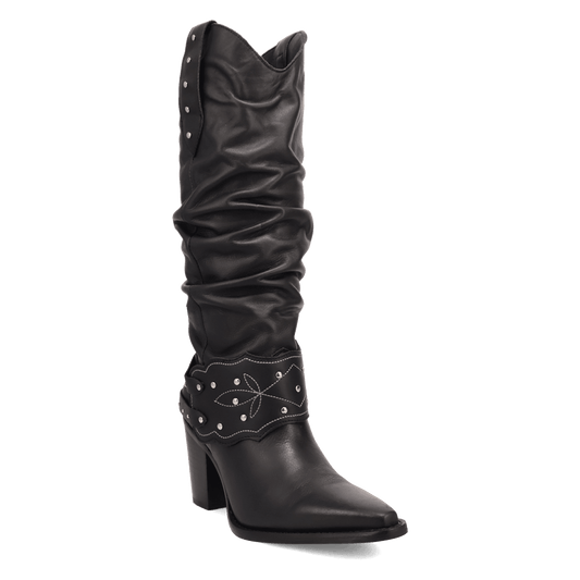 Women's Dingo Grit N' Grace Leather Boot - Black - DI2285-BK
