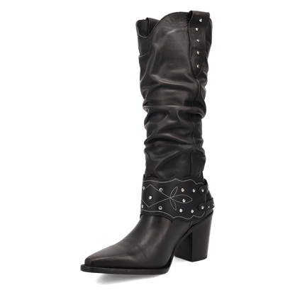 Women's Dingo Grit N' Grace Leather Boot - Black - DI2285-BK