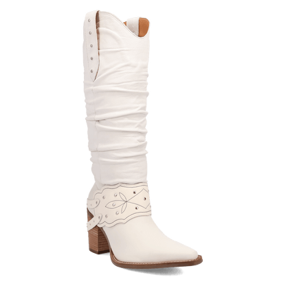 Women's Dingo Grit N' Grace Leather Boot - White - DI2285-WH