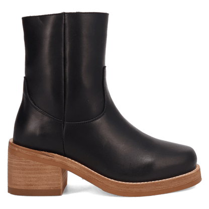 Women's Dingo Roxy Leather Bootie - Black - DI2290-BK