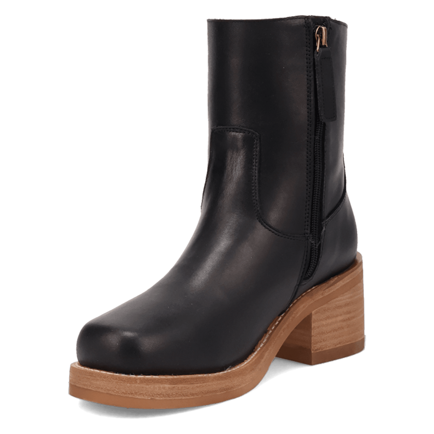 Women's Dingo Roxy Leather Bootie - Black - DI2290-BK