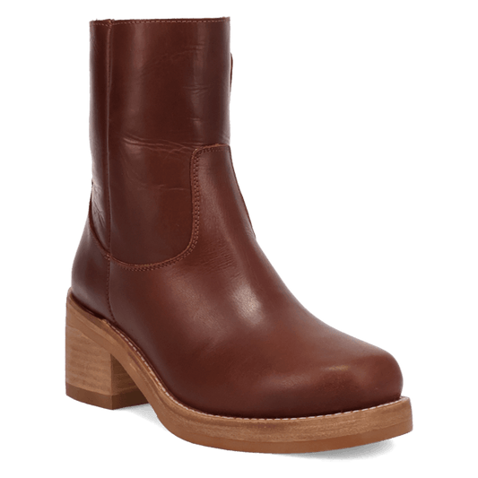 Women's Dingo Roxy Leather Bootie - Brown - DI2290-BN