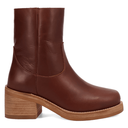 Women's Dingo Roxy Leather Bootie - Brown - DI2290-BN