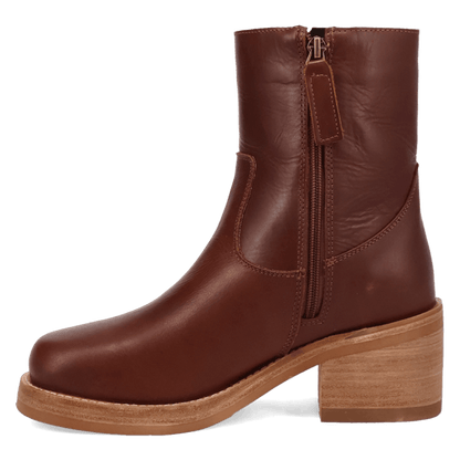 Women's Dingo Roxy Leather Bootie - Brown - DI2290-BN
