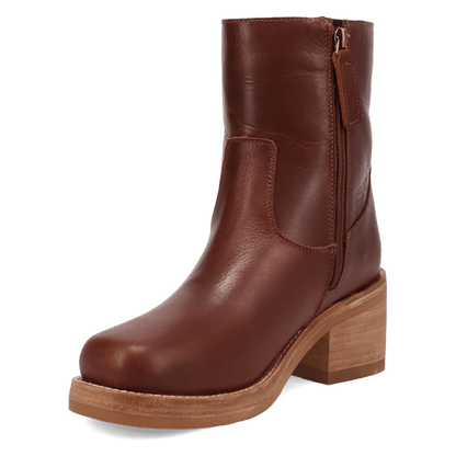 Women's Dingo Roxy Leather Bootie - Brown - DI2290-BN
