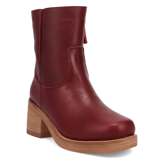 Women's Dingo Roxy Leather Bootie - Merlot - DI2290-RD16