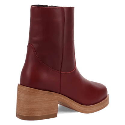 Women's Dingo Roxy Leather Bootie - Merlot - DI2290-RD16