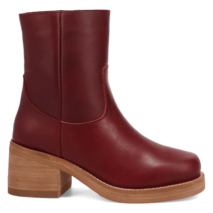 Women's Dingo Roxy Leather Bootie - Merlot - DI2290-RD16