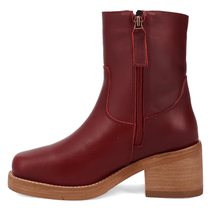 Women's Dingo Roxy Leather Bootie - Merlot - DI2290-RD16