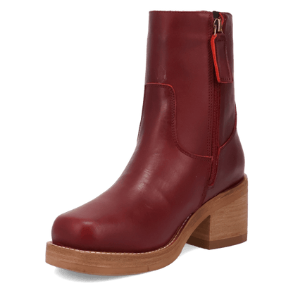Women's Dingo Roxy Leather Bootie - Merlot - DI2290-RD16