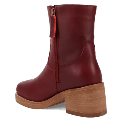 Women's Dingo Roxy Leather Bootie - Merlot - DI2290-RD16