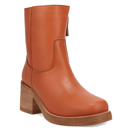Women's Dingo Roxy Leather Bootie - Russet - DI2290-BN81