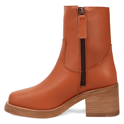 Women's Dingo Roxy Leather Bootie - Russet - DI2290-BN81
