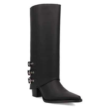 Women's Dingo Urban Cowgirl Leather Boot - Black - DI2296-BK