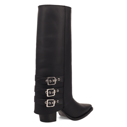 Women's Dingo Urban Cowgirl Leather Boot - Black - DI2296-BK