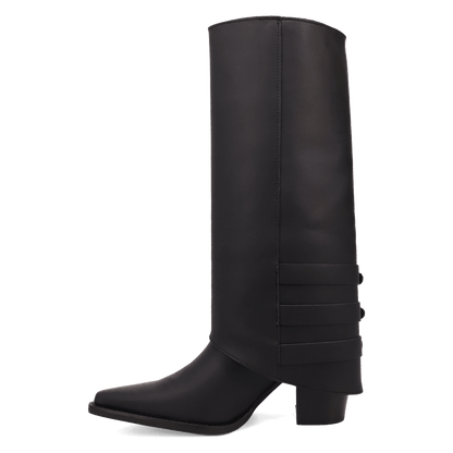 Women's Dingo Urban Cowgirl Leather Boot - Black - DI2296-BK