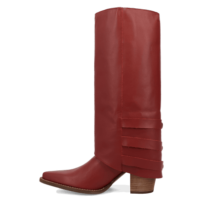 Women's Dingo Urban Cowgirl Leather Boot - Red - DI2296-RD