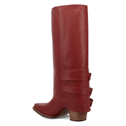 Women's Dingo Urban Cowgirl Leather Boot - Red - DI2296-RD